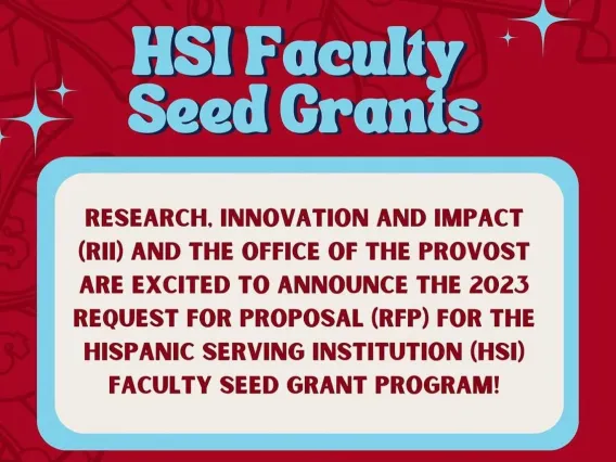 HSI Faculty Seed Grants Flyer 2024