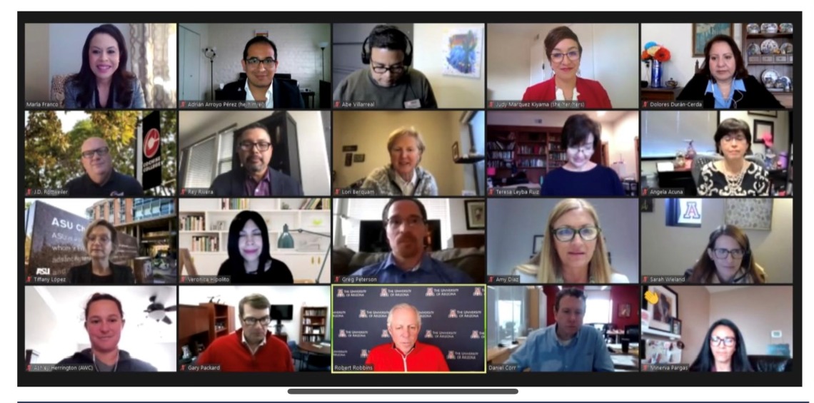 Photo of the First AZ HSI Consortium Meeting via Zoom